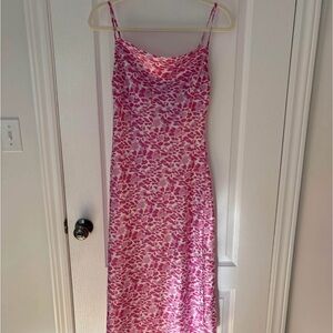 Pink Floral Slip Dress